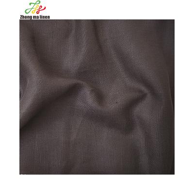 China Low Best MOQ Price of Stock Item 100% Organic Linen Fabric Directly from Factory for Fashion Clothing Skirt Dress Blouse Home Textile Bedding 010# for sale