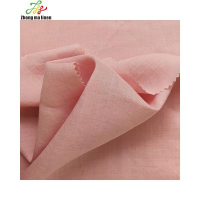 China Viable pure hemp plain dyed fabric wholesale low moq fashion shirt dress blouse clothes best price quality factory direct for sale