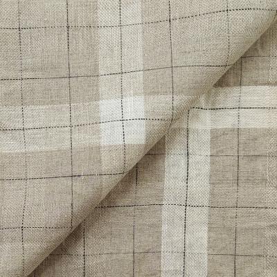 China Nice Check Design Breathable Yarn Dyed Sheer Linen For Garments And Home Textile Fashion Factory Direct 172 Gsm Customizable for sale