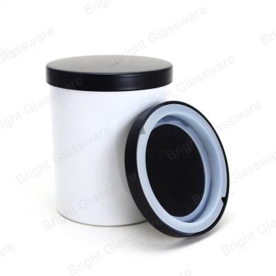 China Black Non Refillable Iron Lid With Silicone Ring Sealing For Candle Glass Jar for sale