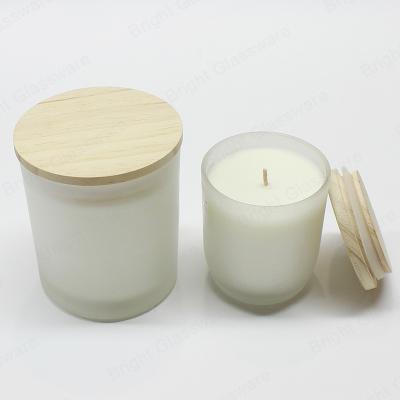 China Non-Refillable Fast Delivery Custom Glass Jars With Wooden Lid Glass Jar Wooden Lids Jars With Wooden Lid for sale