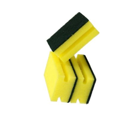 China Kitchen Cleaning Reusable Wholesale High Quality Durable Scrub Thick Sponge Handle Cleaning Rubbing Sponge For Kitchen for sale