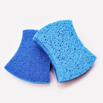 China ABSORBENT Kitchen Cleaing Non-scratch Cellulose Scrubber Quick Stuff Cellulose Sponge Dish Wash Waist Kitchen Dish Sponge Cleaning for sale