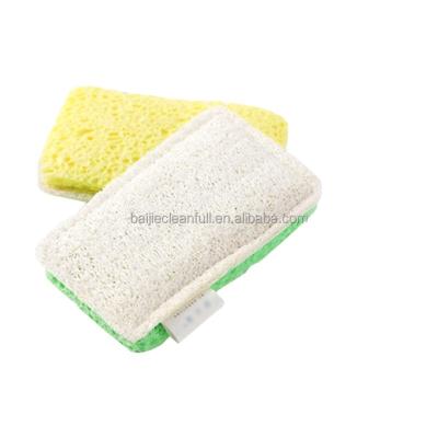 China Custom Logo Biodegradable Soap Sponge, Kitchen Dish Washing Natural Sponge, Dishwasher Loofah Sponge for sale