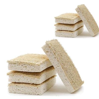 China Kitchen Loofah Cellulose Kitchen Sponges Natural Double Sided Non-scratch Scrub Sponge Reusable Eco-Friendly Sponge For House Cleaning for sale