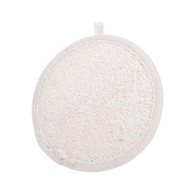 China Kitchen Loofah Makeup Remover Loofah Facial Sponge Scrub Pure Natural Round Face Sheet Loofah Face Cleansing Wash Sponge for sale