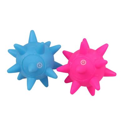 China Squeaky Pet Dog Toy Spine Rubber Ball Squeaky Ball With Resistant To Bite for sale