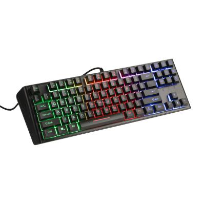 China OEM Plug and Play Backlit Bloody Mini USB Gaming Keyboard Without Numpad for Gamer for sale