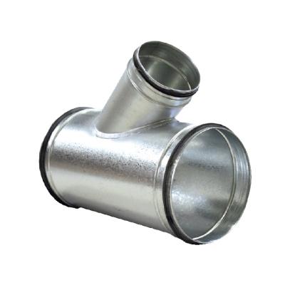 China Easy Installation Galvanized Steel Short Equal Weld Elbow Flat Tee Standard Pipe Fittings for sale