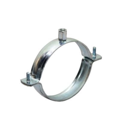 China Industrial Galvanized Steel Ventilation Pipe Clamp For Air Duct With PVC Or EPDM Rubber Lining for sale