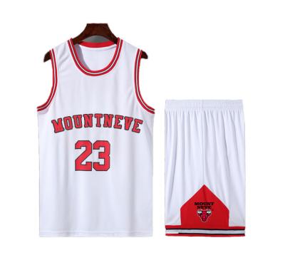 China 100% Custom Wholesale Antibacterial Mens Sublimation Polyester Tank Top Sports Wear Mens Basketball Uniform Two Piece Set for sale