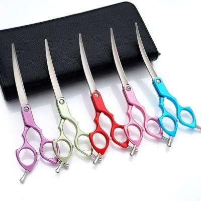 China SHIMAMO Viable 7 Inches High Quality Sword Grooming Shears Japan 440C Dog Grooming Scissors Set Teeth Scissors for sale