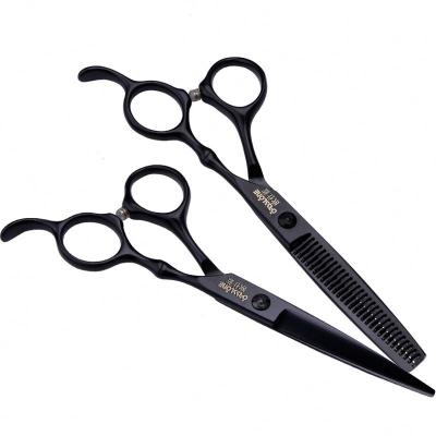 China Professional Hot Selling Discount Fashion Design Beauty Barber Scissors Flat Scissors Tooth Thinning Scissors 6.0 Inch New for sale