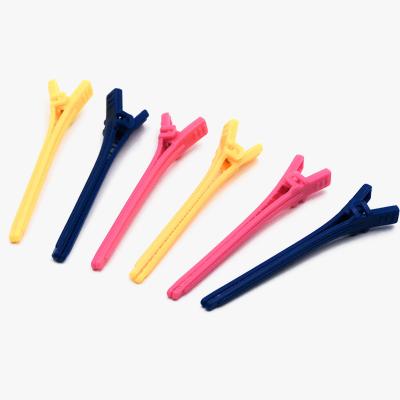 China High quality manufacturer Barber's Bill Duck Hair Clips Colorful Hairpin Plastic Alligator European and American style salon for sale