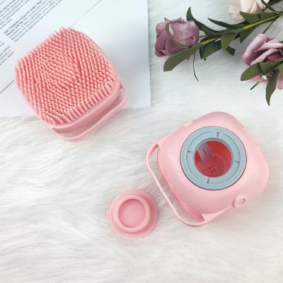 China Waterproof Bath Brush Silicone Shampoo Heart Square Shampoo Brush Dish Bath Comb Comb Styling Tools Body Hair Warm Clean Washing Massage for sale