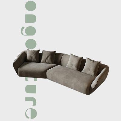 China Small Family Small Pilou Fabric Corner Sofa Modern Italian Style Office Sofa Irregular Luxury Irregular Couch Sofa Bed for sale