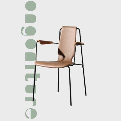 China Adjustable Modern Minimalist Leather Cafe Restaurant Bar Lounge Chair Home Furniture Outdoor (Others) Outdoor Wedding Chairs for sale