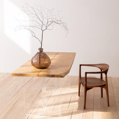 China Modern minimalist simple wood desk table computer survey table top transparent desk transparent office instagram for sale