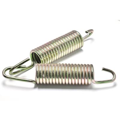 China High Quality Coil Music Wire Spring 82B Steel Galvanized Steel 65Mn V Hooks Tension Spring for sale