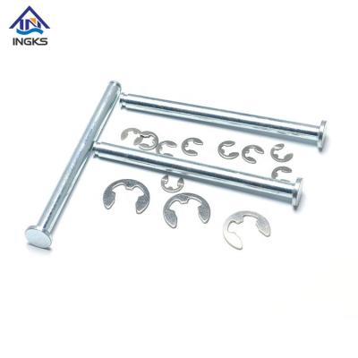 China Hot Sale M6 ZINC Clevis Lock Pin Set Carbon Steel Zinc Flat Key Clevis Pin Big With Groove for sale