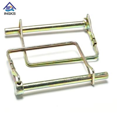 China Hot Sale M6*70 Yellow Yellow Zinc Carbon Steel Square PTO Steel Trigger Lock Pins for sale