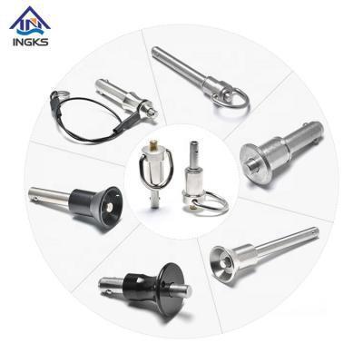 China Customization 304 316 T L Stainless Steel INGKS Ring Type Quick Release Ball Knob Locking Peg for sale