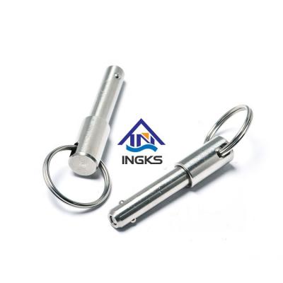 China Wuxi INGKS Stainless Steel Made Stainless Steel M6 M8 Spring Loaded Quick Release Pin With Ring And Open End for sale