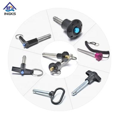 China INGKS Stainless Steel Ball Lock Stainless Steel Lock Pins Button Pull Quick Release Pin Type for sale