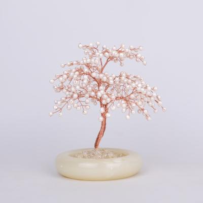 China 100% Home Office Decoration F Natual Bead Natural Healing Tree Jade Basin Crystal Tree Wire Crystal Tree Of Life for sale