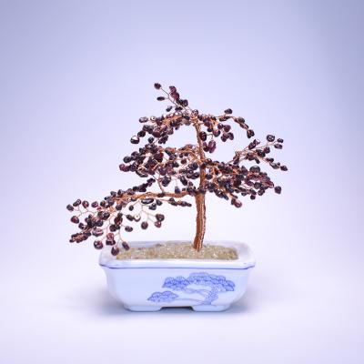 China Mateiral Hot Selling Natural Tree Of Life Natural Crystals Copper Pot High Quality Ceramic Crystal Tree Creative Gifts For Decoration for sale