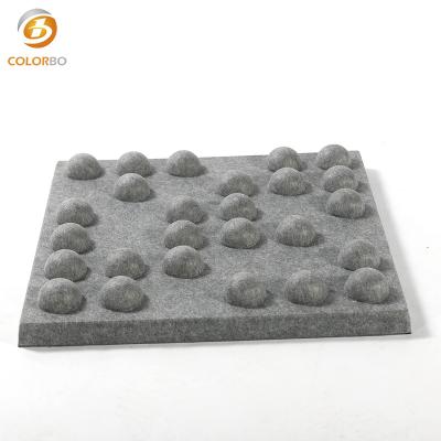 China 100% Polyester Fiber Fireproof Wall Panel 3D Highly Efficient Sound Absorption New Design for sale