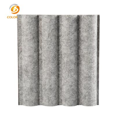 China Highly Effective Sound Absorption 3D Wall Panel Polyester Fiber Acoustic Panel For Interior Design for sale