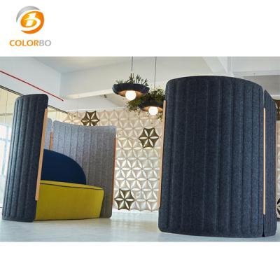 China Contemporary Multifunction Environmental Friendly And Detachable Soundproof Polyester Fiber Office Partition Screen for sale