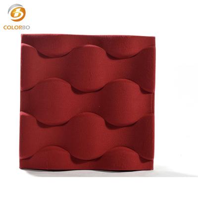 China Highly Effective Sound Absorption 3D Noise Reduction Sculpture Wall Panel MDF Decorative For Karaoke Television for sale