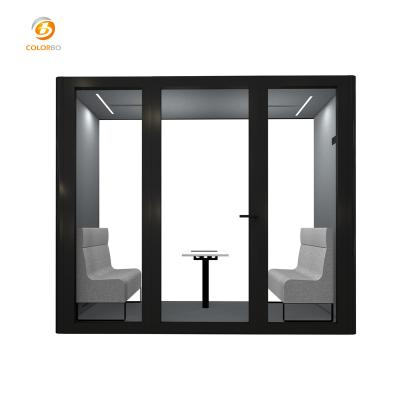 China Large PET Soundproof Booth Pods Office Sound Insulation Booth Soundproof Booth Pod Modern Movable Office Soundproof Booth for sale