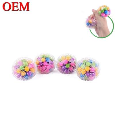 China OEM LED Relief Custom Spiky Rubber Balls Sensory Stimulating and Soothing Squishy Balls For Adults Manufacturer for sale