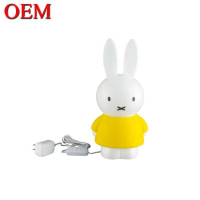 China Plastic Factory Custom Cartoon Rabbit Shape Electronic Powered Usb Activated Led Night Light Sensor for sale