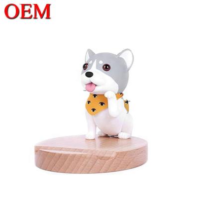 China Custom Cute Cartoon PVC Toy Mobile Phone Holder OEM Dog Shape Animal Phone Holder OEM for sale