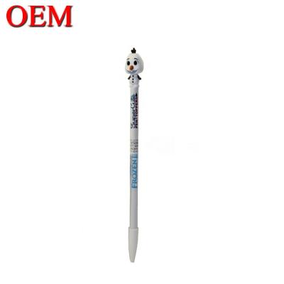 China Custom OEM POP FrozenPen Toppers Plastic Olaf 3D Toy Pen For Gift OEM for sale