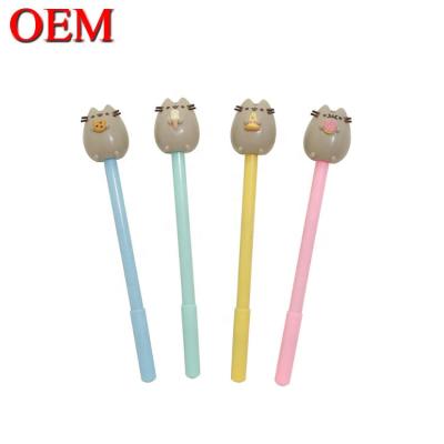 China PVC Customized ABS Cute Cat Toy Pen Topper OEM 3D Figure Pencil Topper for sale