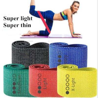 China 2020 Hot Selling Newest Cotton+Polyester Latex Dropshipping Amazon Cloth Booty Hip Silk Exercise Bands Customized Logo Yoga Hip Resistance Band for sale