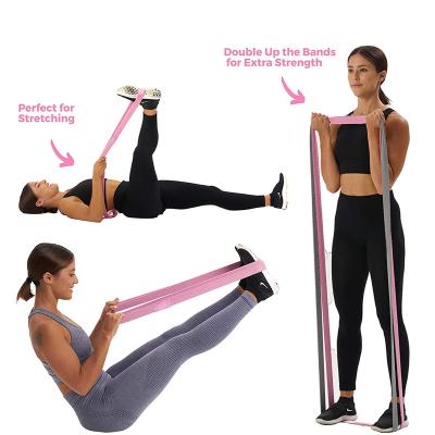 China Home Exercise 3PCS Long Cloth Resistance Bands Set Fitness Aid Booty Hip Workout Elastic Loop Bands Yoga Gym Push Up Training Exercise for sale