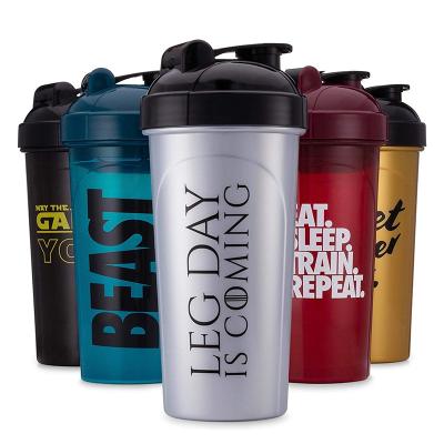 China Wholesale HOT Viable Protein Shaker Bottle Custom Logo Available Gym Exercise Water Bottle for sale