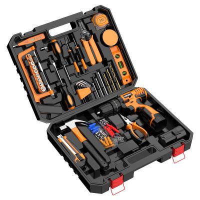 China Wholesale Household Tool Kit Factory Household Tools Power Tool Kit Set Lithium Electric Drill Tool Kit for sale