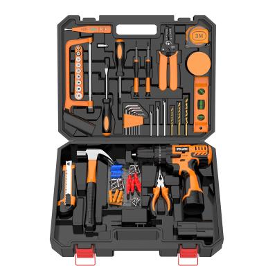 China Cordless Delivery Household Tool Kit Quick Set Drill Tool Box Professional Tool Kit Combination Power Tools for sale