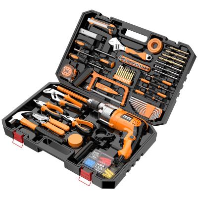 China Mechanical Power Tool Kit Sets Impact Professional Household Tool Kit High Quality Power Box Set With Drill for sale