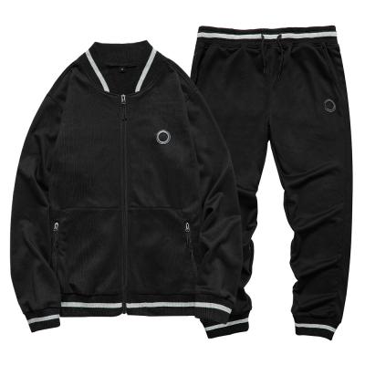 China Viable Sweatsuit Men's Cotton 2 Piece Hoodie Tracksuit Sets Casual Color Block Zipper Hoodies Jogging Suits For Men for sale