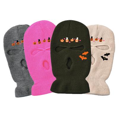 China COMMON Wholesale Custom Winter Knitted 3 Hole Ski Hat Camouflage Balaclava Full Face Skiing Facecover for sale