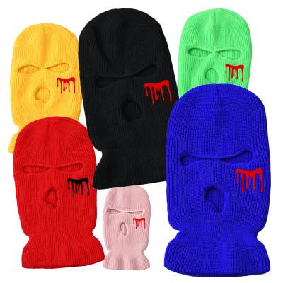 China 3 Hole JOINT Scarf Full Face Warm Blanket Balaclava Knit Winter Ski Cycling Mask Beanie Hat for sale