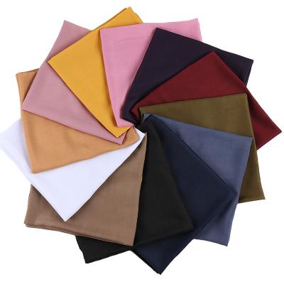 China Amazon New Hot Sale Soft Soft Amazon Feeling Large Square Squishy Scarf 110*110cm Solid Color Hijab for sale